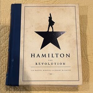 Hamilton: The Revolution Hardcover Book - Blue and Beige